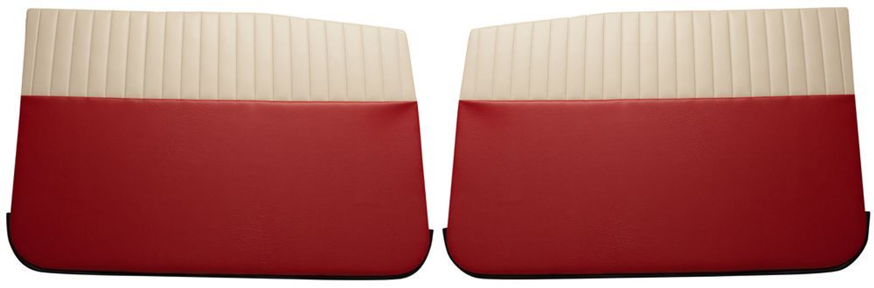 Volvo Amazon 4d 1959-60 etuoven paneelit, US, punainen/beige