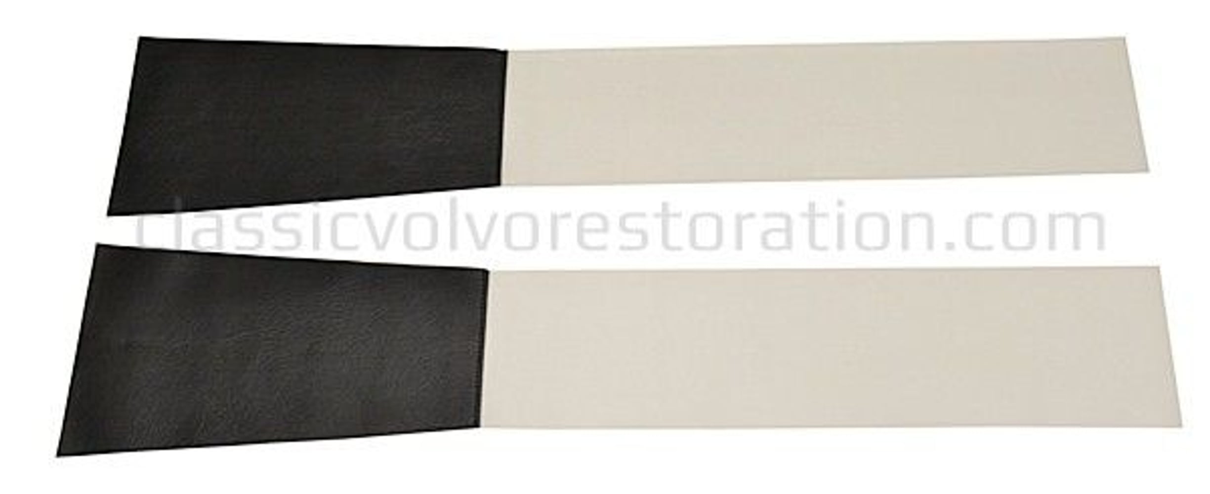 Volvo Amazonin B-pilarin verhoilu, beige/musta (1958-60) — bild 2 av 2