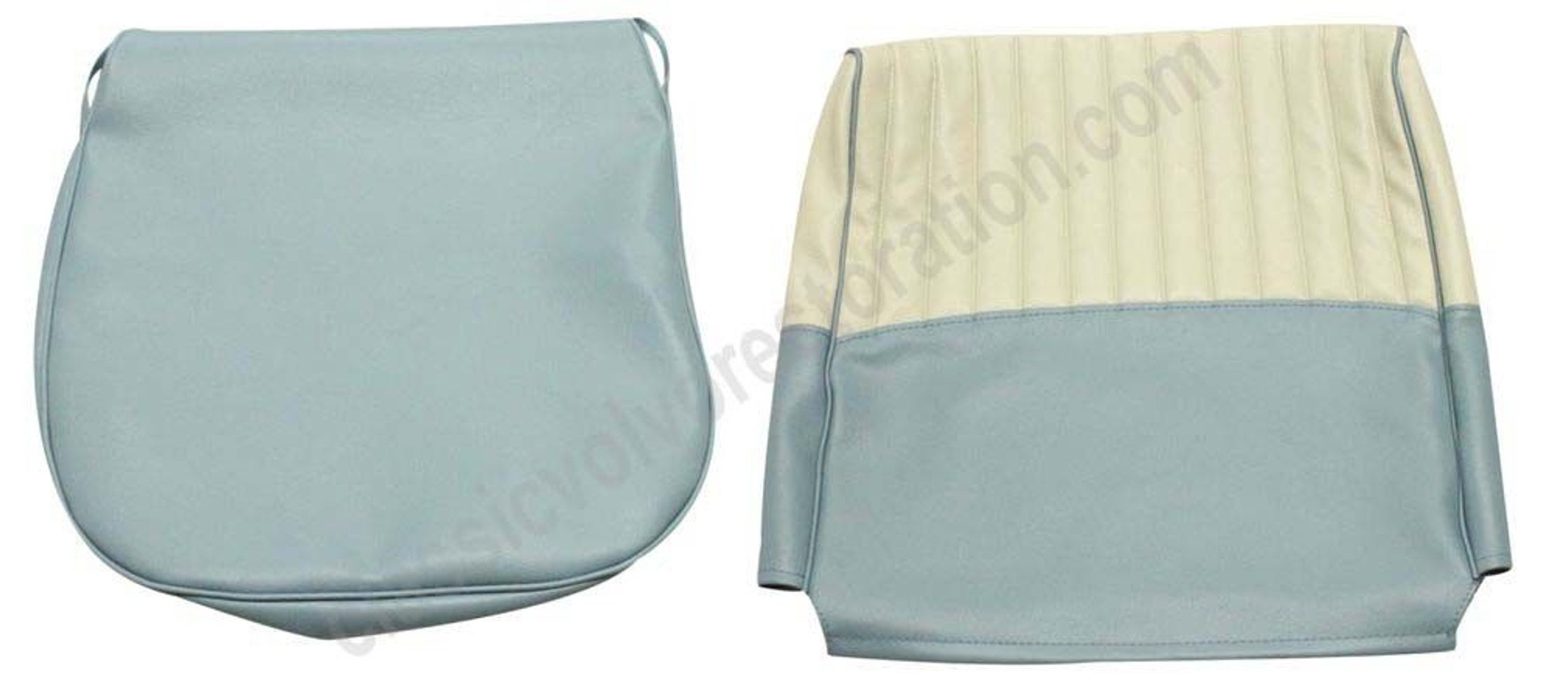 Volvo PV544 1958-60 etuistuimen verhoilu, US blue/beige