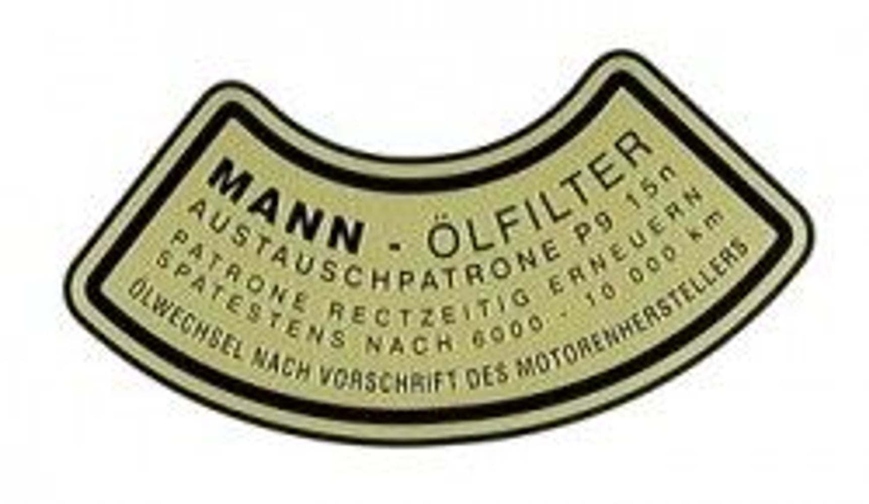 Öljynsuodattimen tarra Volvo B4B "Mann" -malliin — bild 1 av 2