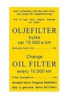 Öljynsuodattimen huoltotarra — bild 1 av 2