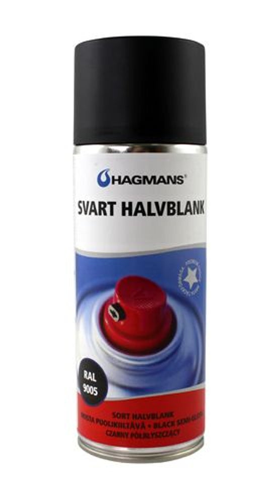 Lakka musta puolikiiltävä 400 ml suihke