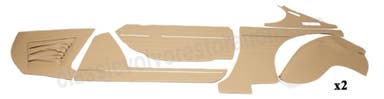 Volvo 1800E:n paneelisarja, beige/ruskea