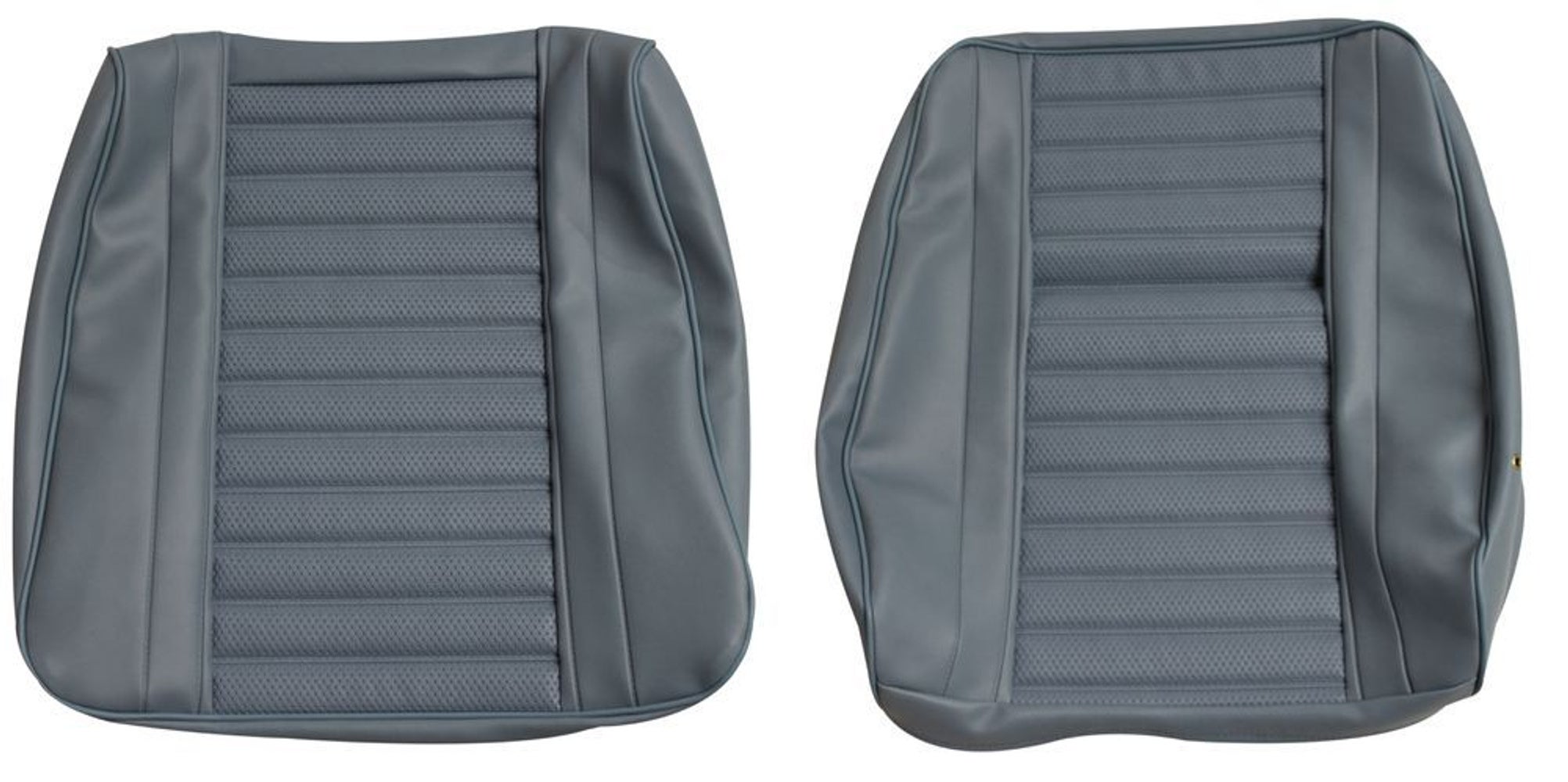 Volvo Amazonin etuistuimen verhoilu vuodelta 1965, vaaleansininen