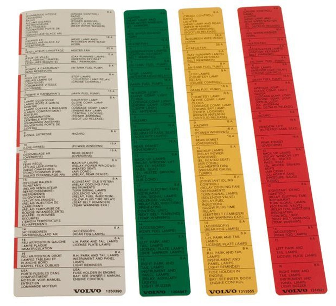 Tarrasarja Volvo 240, 245, 260, 262, 265, 265 vuosimalleihin 1979-84 (ranskaksi ja englanniksi)