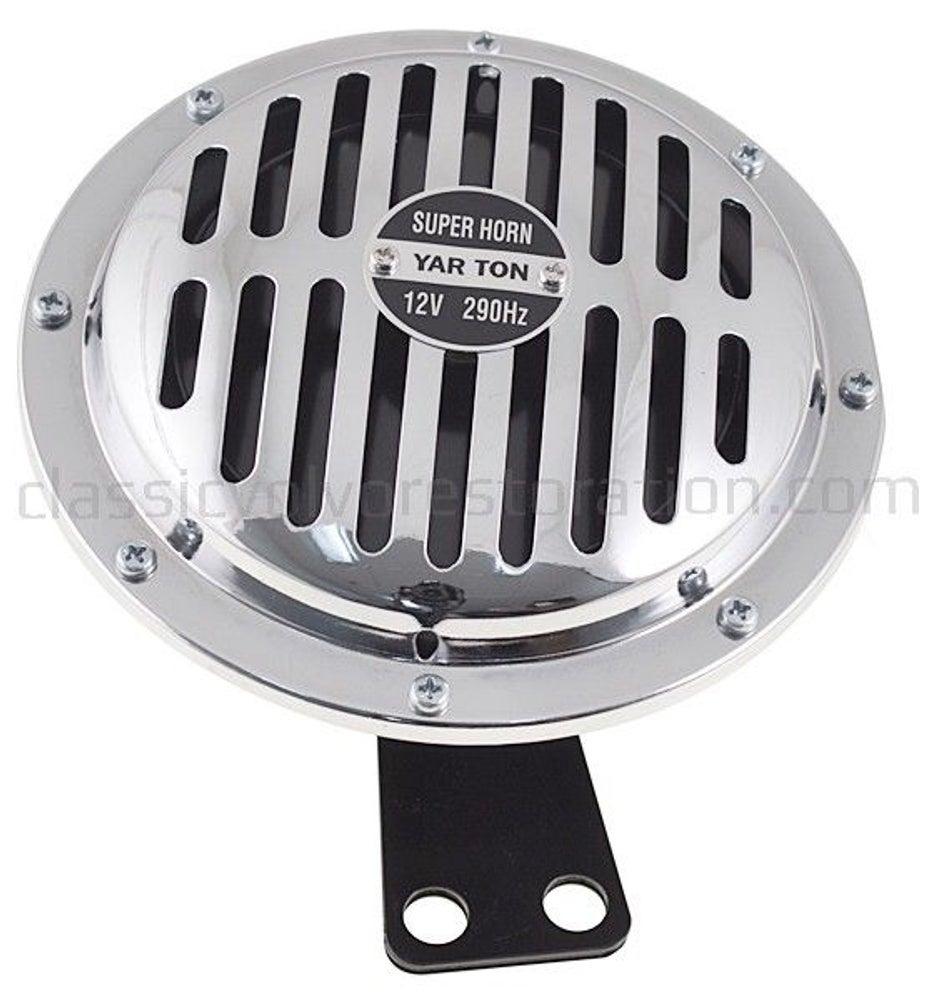 Äänitorvi 12V 150 mm yleismalli kromi