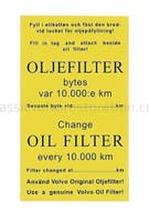 Öljynsuodattimen huoltotarra — bild 2 av 2