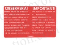 Volvo 123GT:n laturitarra, punainen — bild 1 av 2