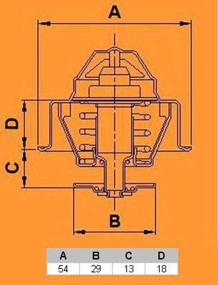 Termostaatti B19, B21, B23, B200, B230 (92°C) Volvo 240, 740, 760, 780, 940, 960 -malleihin — bild 2 av 3