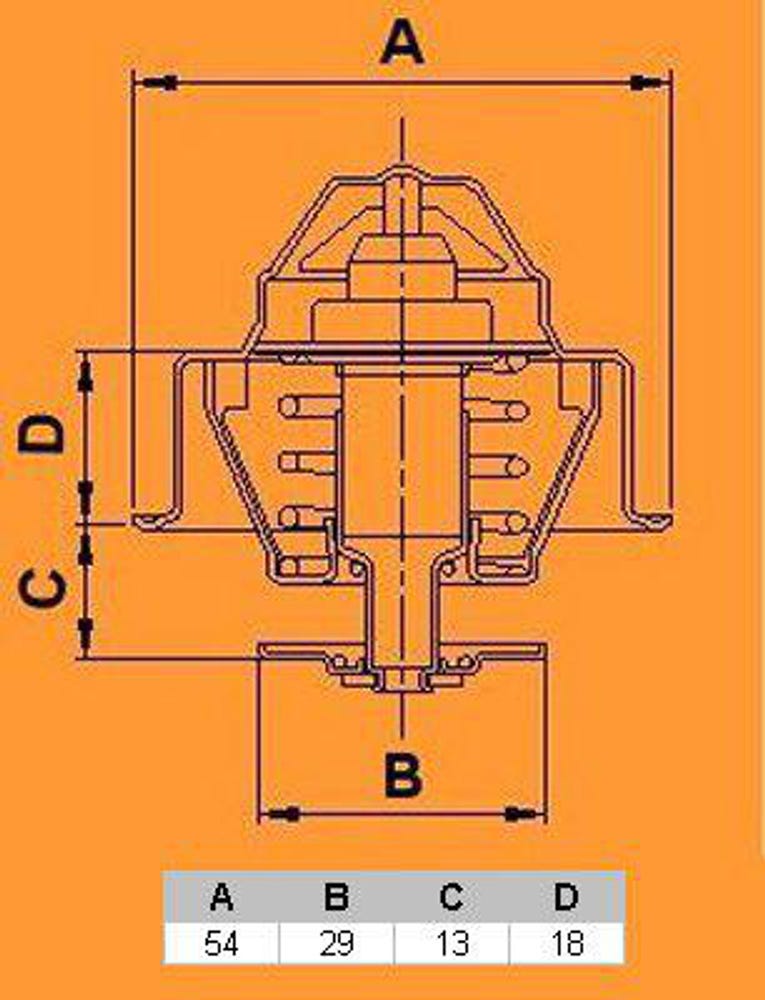 Termostaatti B19, B21, B23, B200, B230 (92°C) Volvo 240, 740, 760, 780, 940, 960 -malleihin — bild 2 av 3